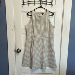 Ann Taylor Cream Polka Dot Midi Dress